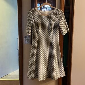 Chic Grey and White Patterned Dress